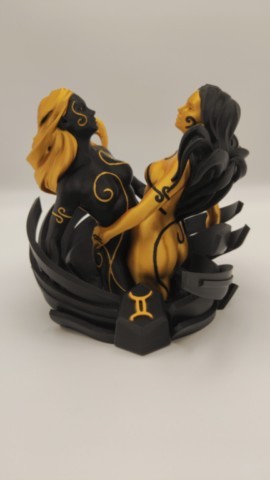 Signe du Gémeaux noir et or Signe du Gémeaux noir et or